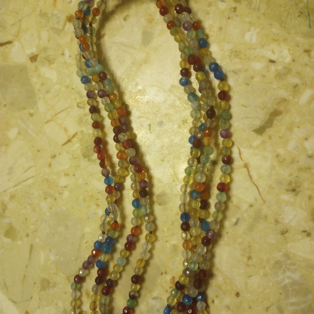 Barse Genuine Stone Multicolor Necklace